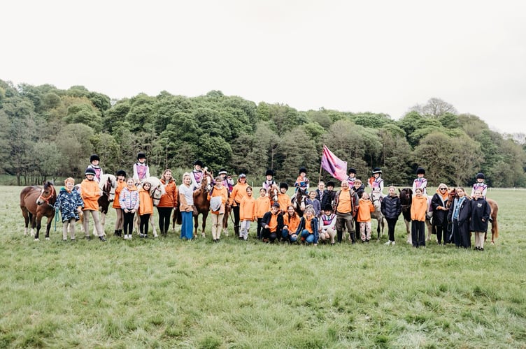 The Ballawhetstone Stables Pony Club at the recent Area 4 Mounted Games competition in Burnley