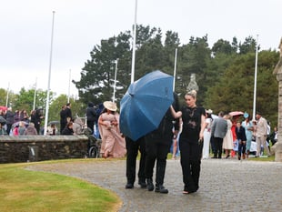 Molly-Mae braves the rain for Venezuela Fury's wedding