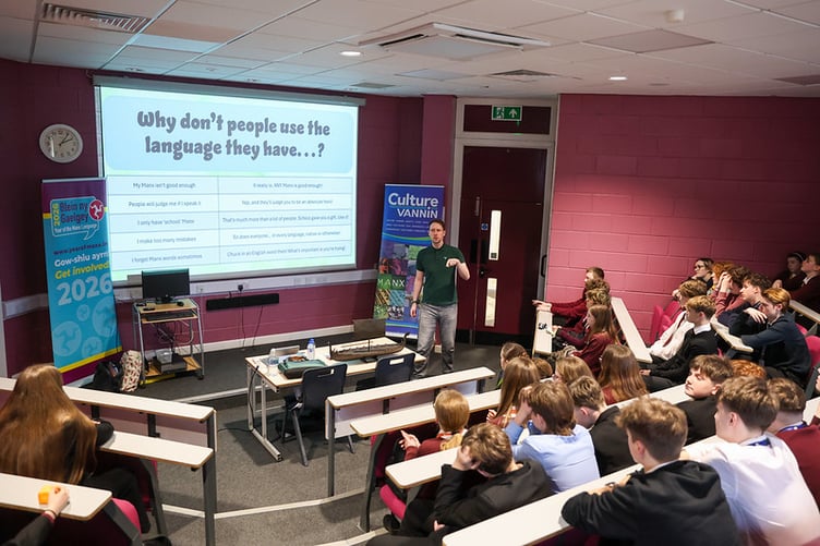 Doctor Cymraeg and students