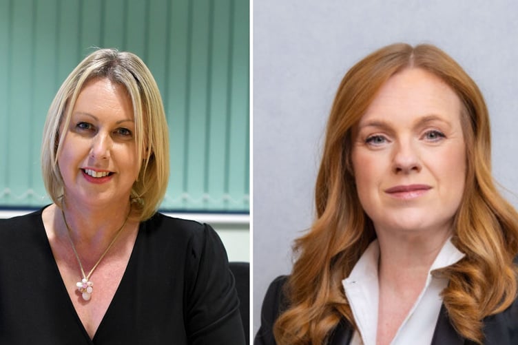 Manx Care chief executive Teresa Cope and Health Minister Claire Christian