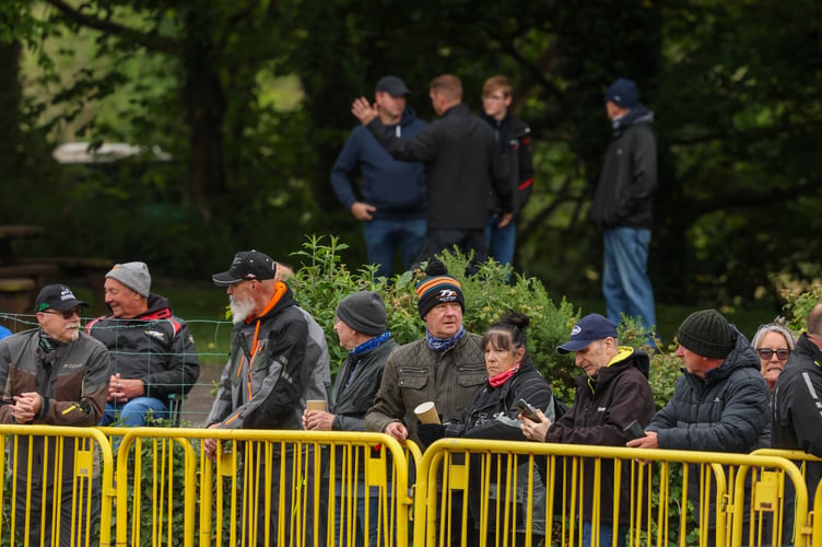 Fans waiting patiently for the first practice at Ballacraine last year. Photo by Callum Staley (CJS Photography)