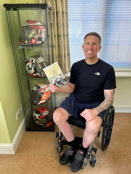 Steve Mercer with copy of new book 'Win, Lose or Die'