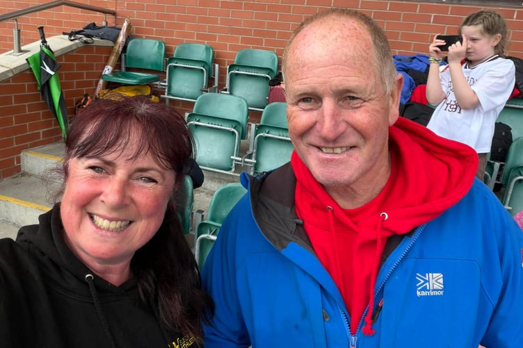 Janelle Quayle pictured with Alf Oddie who represented the Isle of Man at the 1986 Commonwealth Games, competing against the likes of Daley Thompson