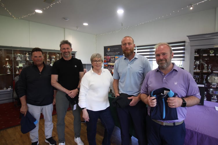 Janet with second placed Canaccord – Conor Bell, Alex Stokoe, Andrew Harding and Stephen Sharples