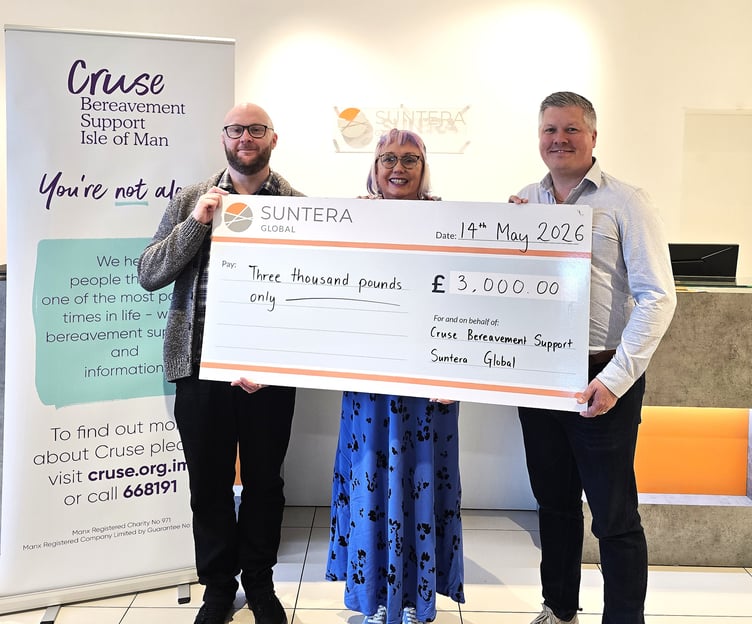 Suntera Global present £3,000 to Cruse Bereavement Support