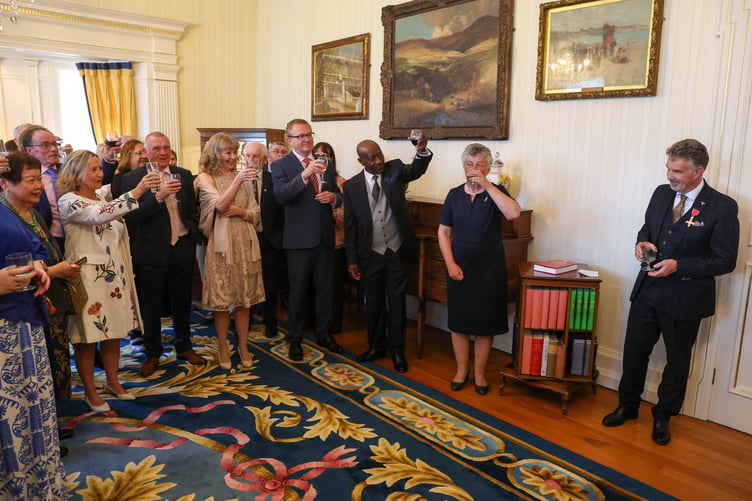Laurence Skelly OBE provides a speech at the special Government House ceremony (All pictures: CJS Photography)