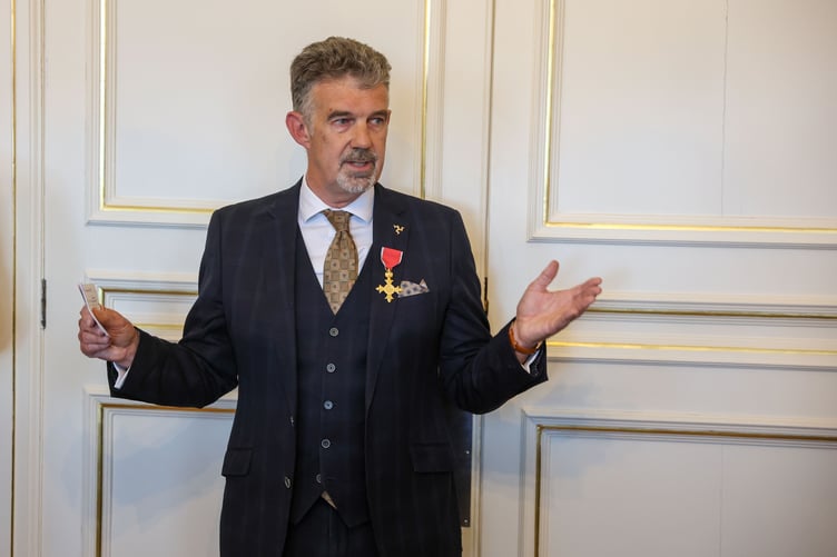 Mr Skelly provides a speech
