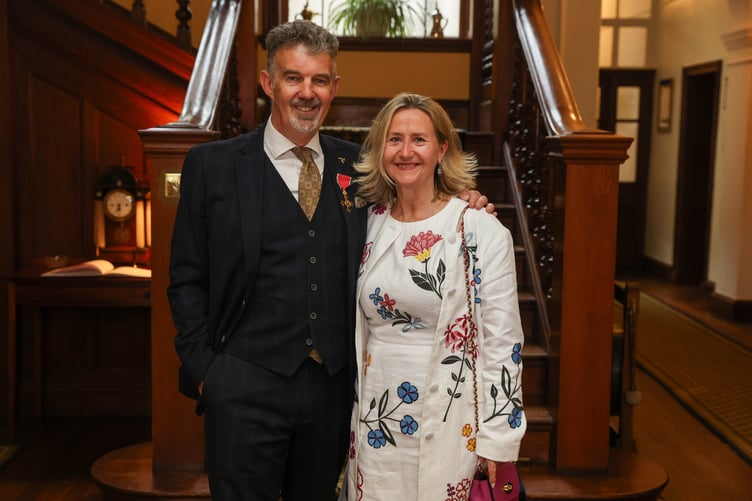 Laurence Skelly with his wife Jackie