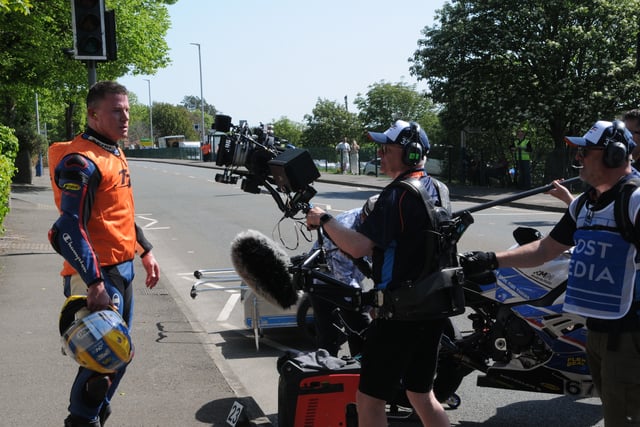 Postponed winner's enclosure scene of Hollywood TT film rescheduled