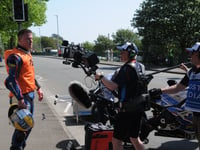 Postponed winner's enclosure scene of Hollywood TT film rescheduled