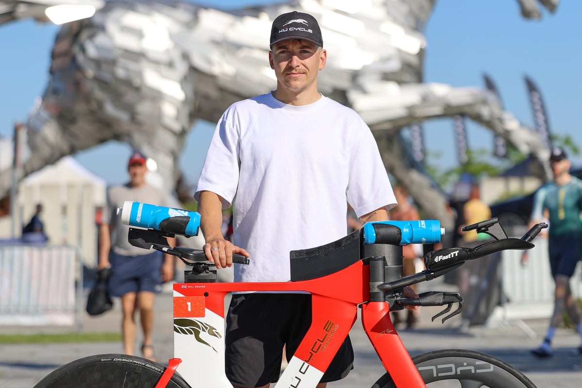 Triathlete Will Draper finishes on the podium at Challenge Samorin event