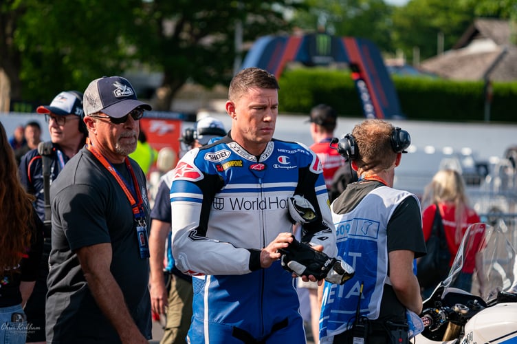 Channing Tatum at the Isle of Man TT 2026 (Photo - Chris Kirkham)