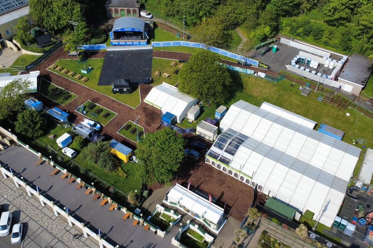 Aerial view of Bushy's TT Village today ahead of opening for 2026 later on (Photo: Frank Schuengel)