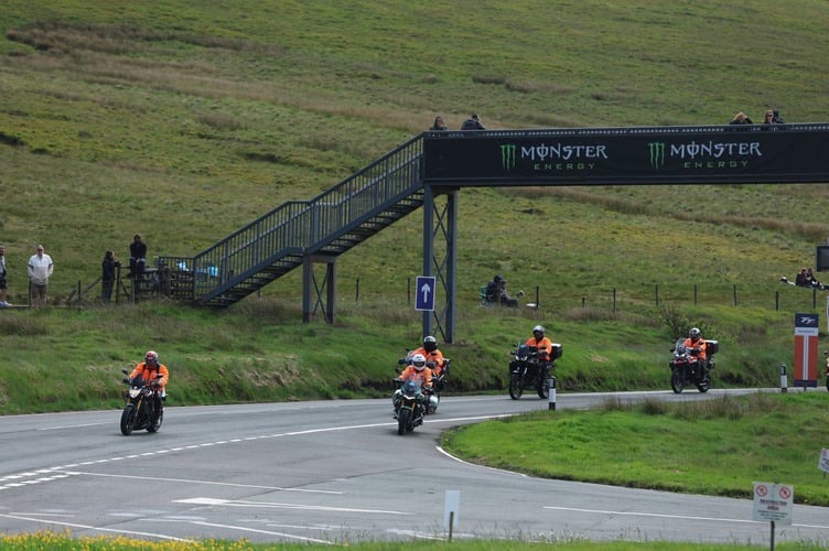 Marshals getting into place at The Bungalow ahead of racing today (Photo by Callum Staley/CJS Photography)