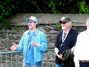 Watch as Hollywood star Brad Pitt enjoys the TT action from start line
