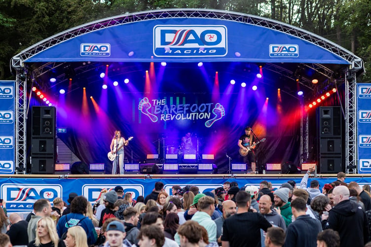 Local bands such as 'The Barefoot Revolution' performed on the big stage