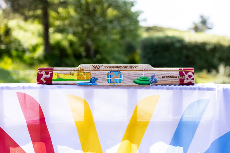 The Isle of Man baton - designed by local artist and archer Lesley Sleight - which will feature in the King's Baton Relay