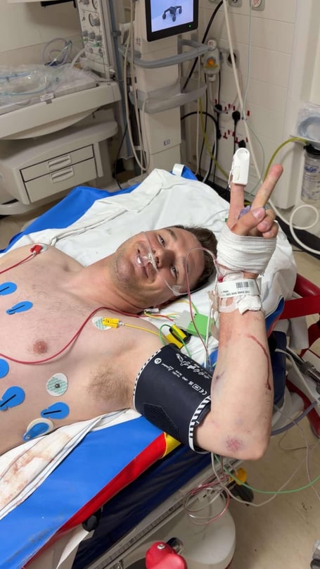 Jamie Cringle is currently being treated in Aintree Hospital for the injuries he suffered in a spill on Friday