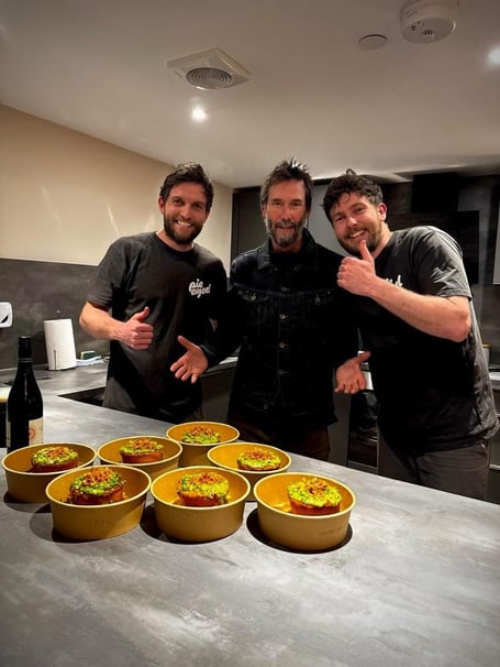 Belfast brothers Aaran and Conor McGrath pictured with Keanu Reeves