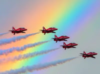 Watch highlights of Red Arrows' stunning display over Douglas Bay