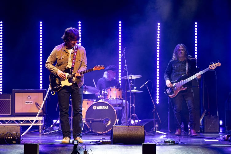 Davy Knowles and his US-based band he records and tours with, featuring Mike Hansen and Tod Bowers (Photo: Gary Weightman/Vannin Photos)