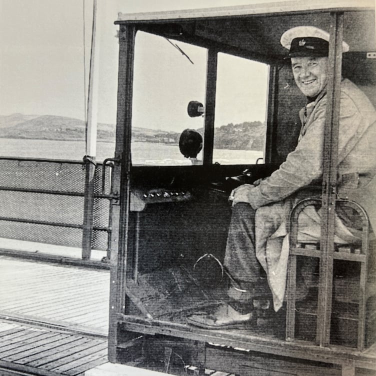 Pier tram driver Mr J Flett pictured in July 1962
