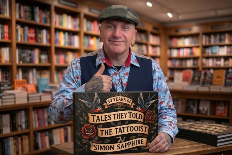 Simon Williams with his new book 'Tales They Told The Tattooist'