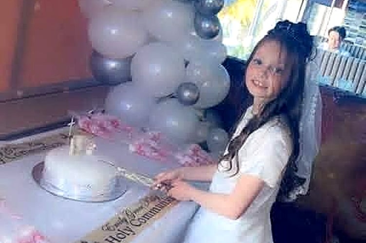 Emily Kelly at her Holy Communion celebration