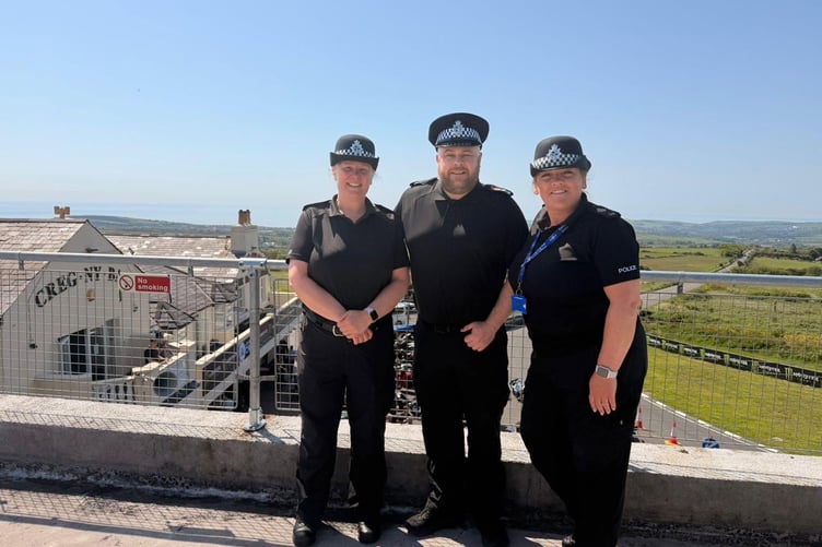 The Isle of Man Constabulary Alcohol and Events Licensing Team, PS Damien Cullivan, PC Sarah Williams and PC Ali Thompson