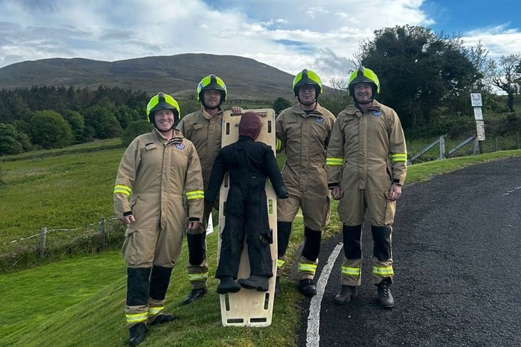 Left to right: Firefighters Matty Kaighen, Paul Lyness, Jake Richmond and Ash Collinge
