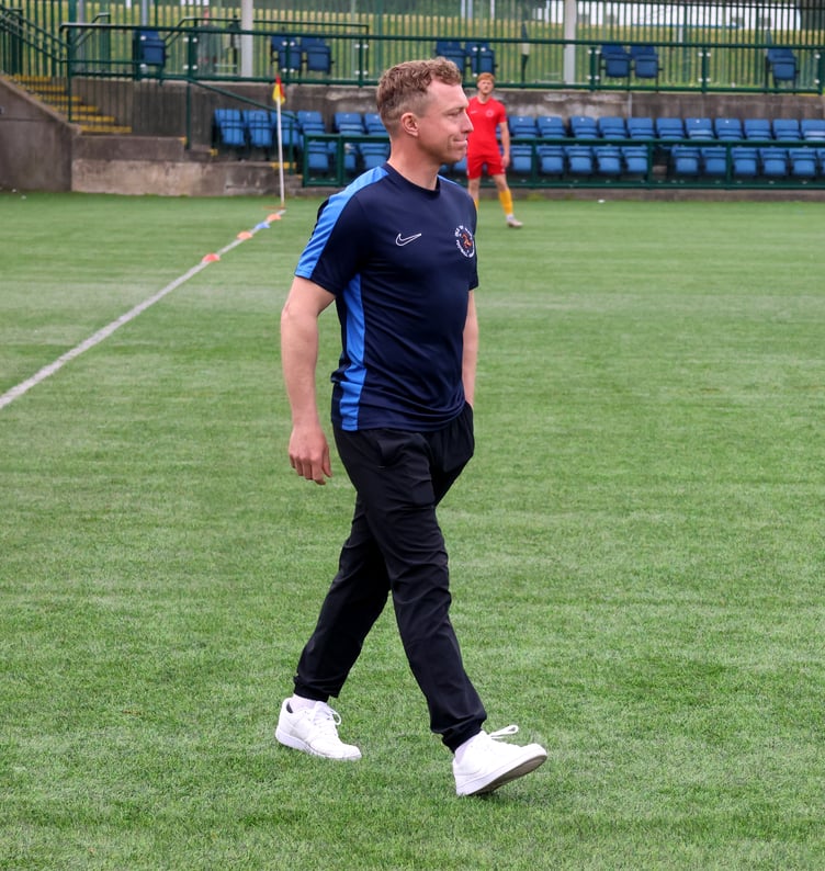 Isle of Man national men’s football team manager Chris Bass Jr