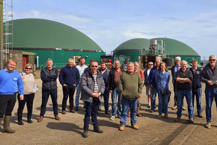 Manx farmers on a research visit to a Scottish AD facility last year