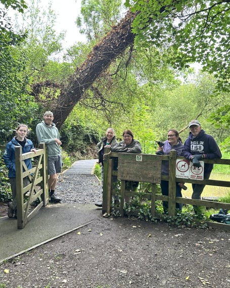 The group of volunteers who helped re-store the wetlands