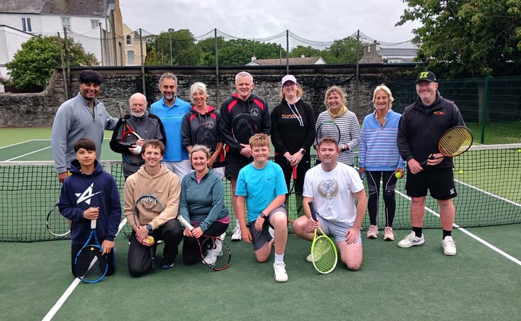 Competitors in the French Open tournament which was held at Castletown Lawn Tennis Club recently