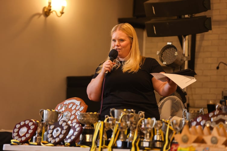 Chairwoman Emma Barlow provides a speech