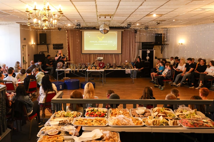 The Douglas Swimming Club annual awards ceremony at Victoria Hall gets underway (All photos: Callum Staley)