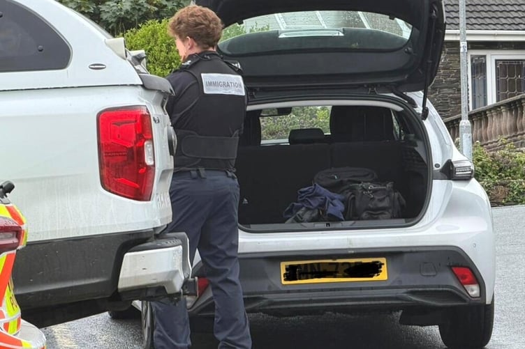 Immigration enforcement raid at premises on King Edward Road, Onchan