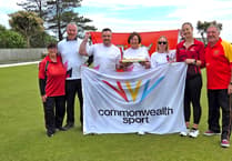 Commonwealth Games baton visits Onchan bowlers