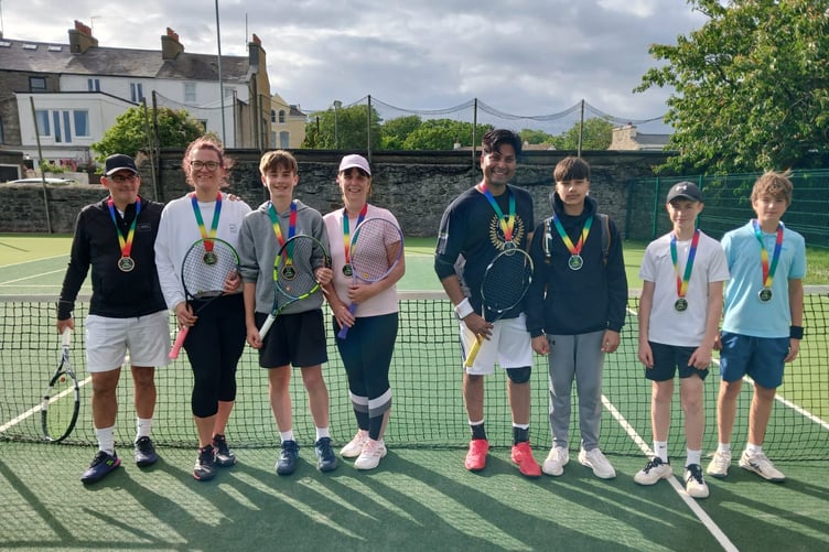 The winners at Castletown LTC's recent team competition