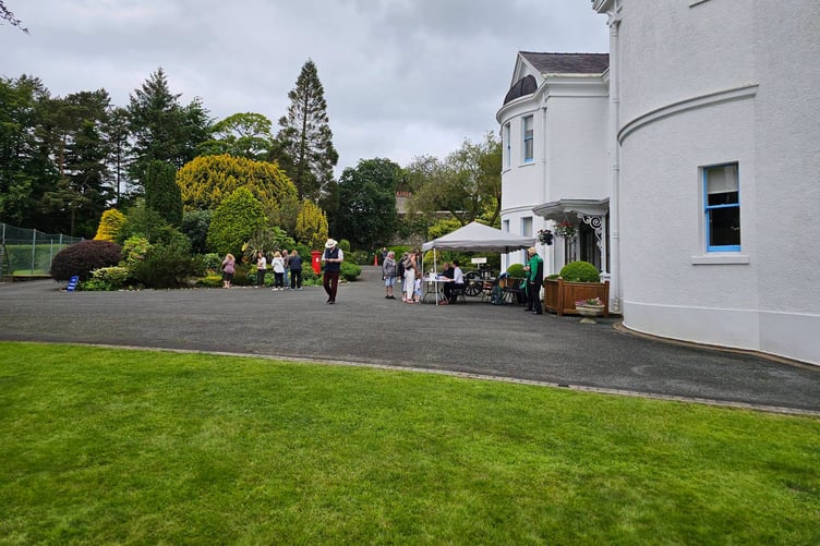 Visitors attend Government House as part of the Onchan Secret Gardens weekend