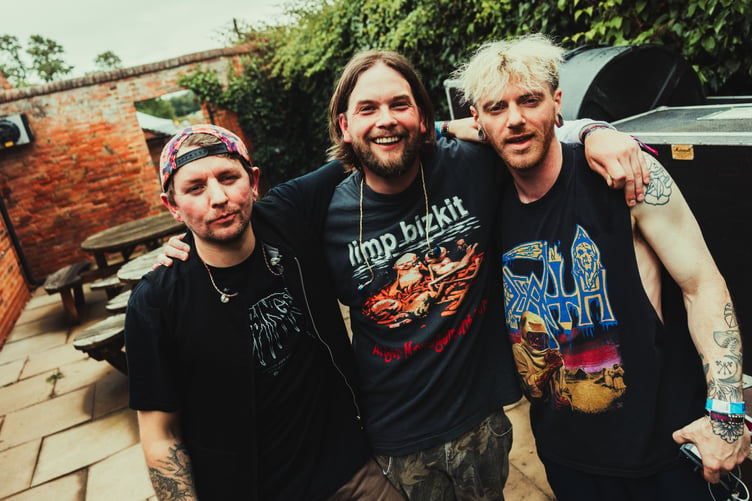 The boys before their gig