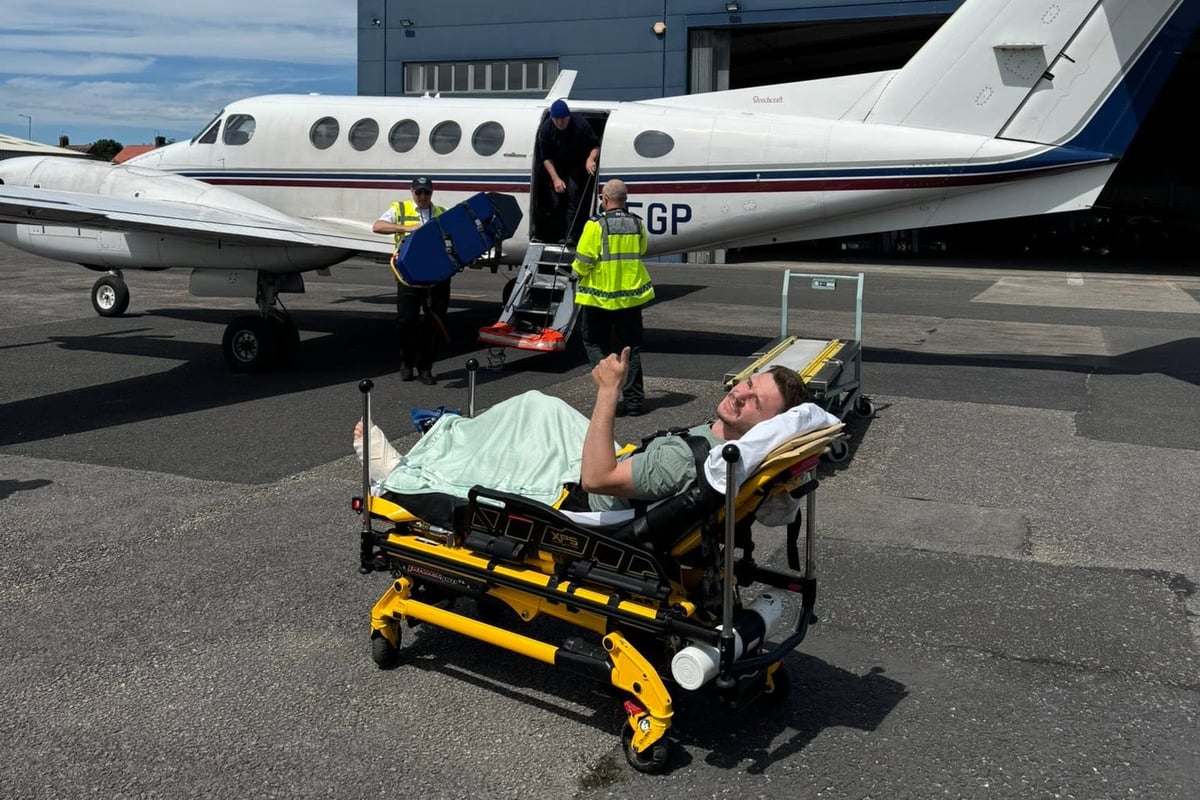 Isle of Man TT rider flown home weeks after being seriously injured in crash