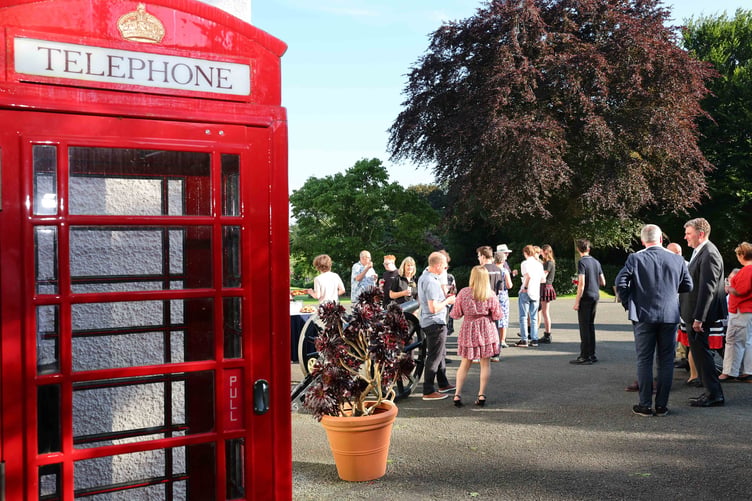 The Isle of Man Code Club were invited to Government House to mark the restoration of the telephone box (All photos: Dave Kneen/governmenthousephotos.com)