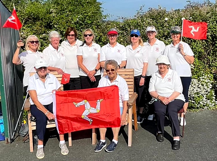 The Isle of Man women’s bowls team that played in Wrexham recently