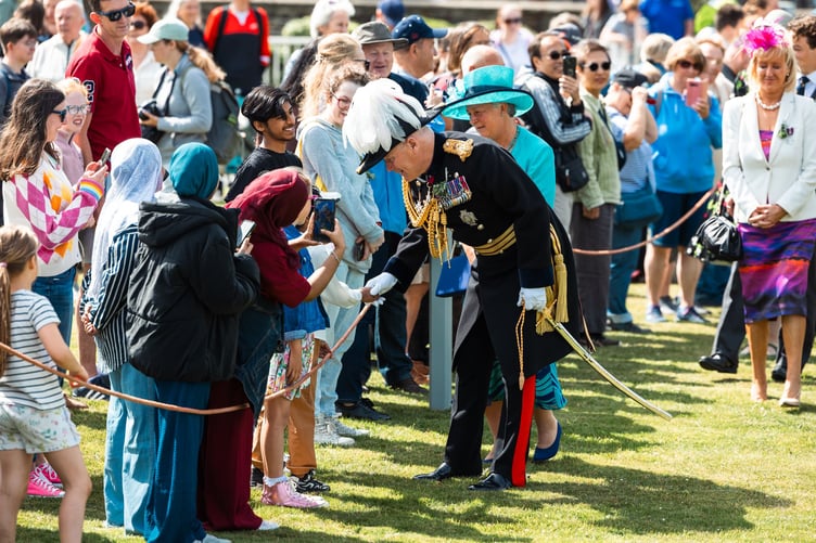 The Lieutenant Governor greets members of the public