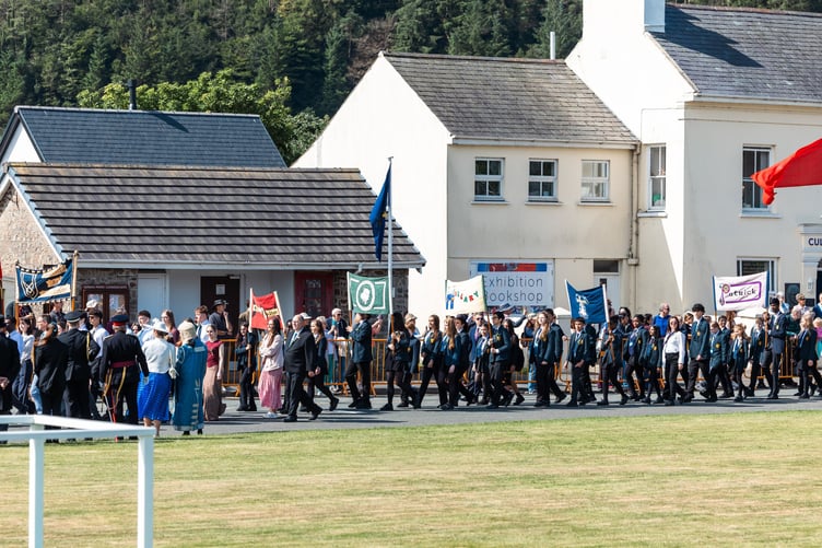 The Isle of Man's high schools make their way towards the Parish Church
