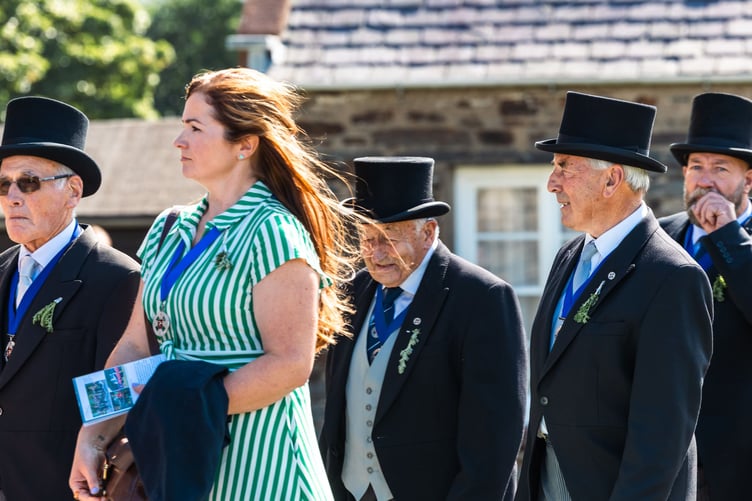 The Captains of the Parishes make their way towards Tynwald Hill