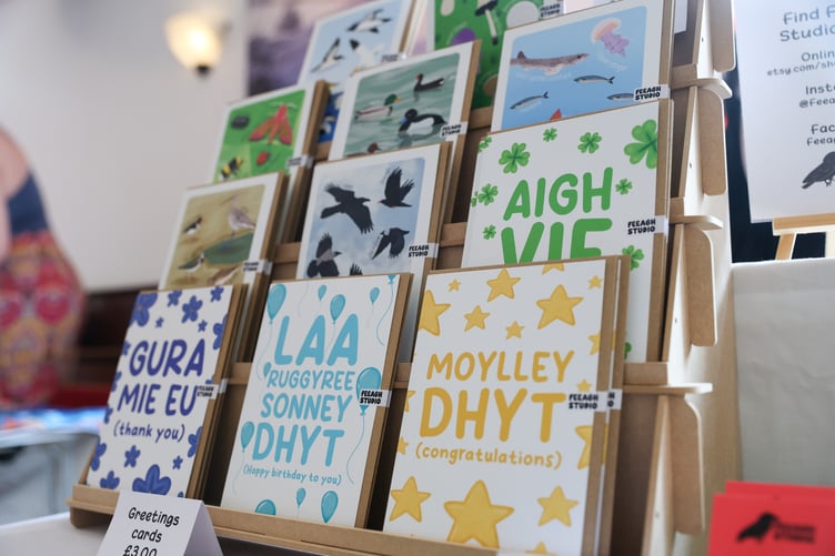 Manx Language products from Feeagh Studios - Manx artisan fair