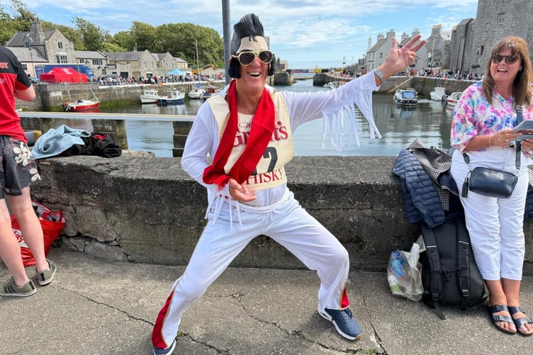 Brian from Edinburgh arrived in style as Elvis