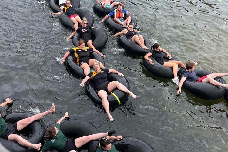 The snake race is a familar favorite amongst competitors
